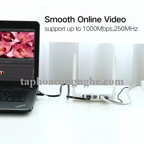 Ugreen 11242 15M màu Đen Cáp mạng LAN CAT6 UPT cáp dẹp NW104 30011242